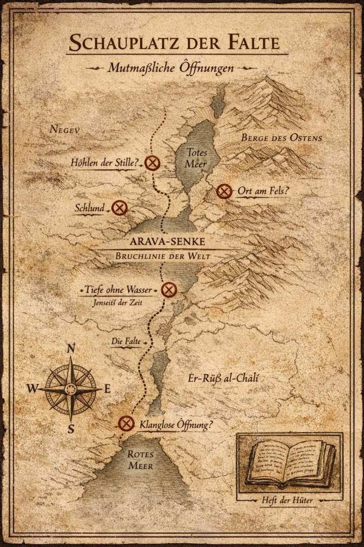 Karte der Arava-Senke