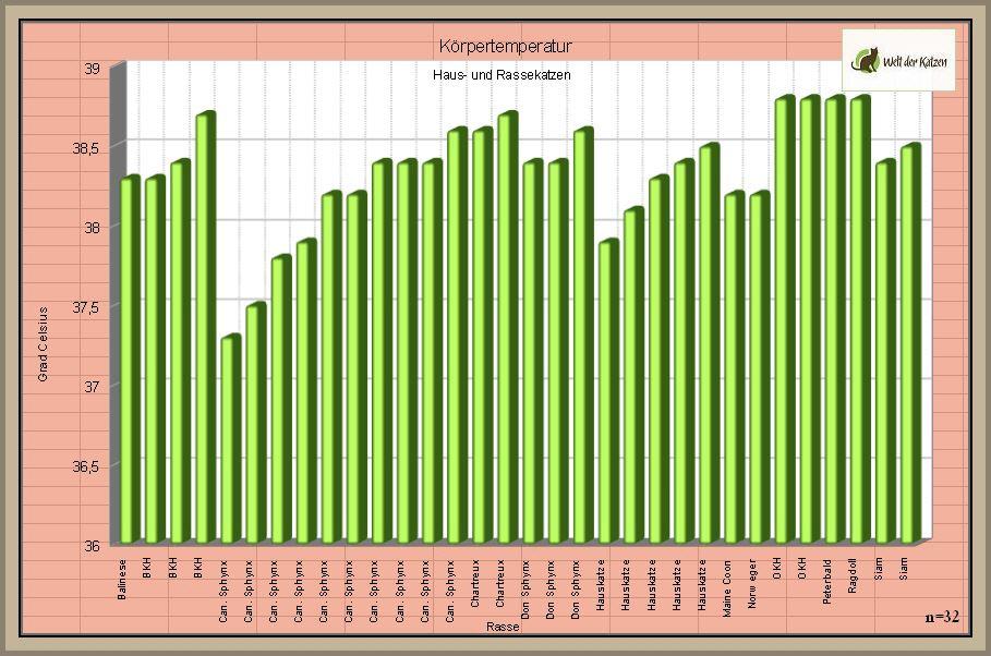 Abb. 1: Körpertemperatur aller Katzen (Halter)